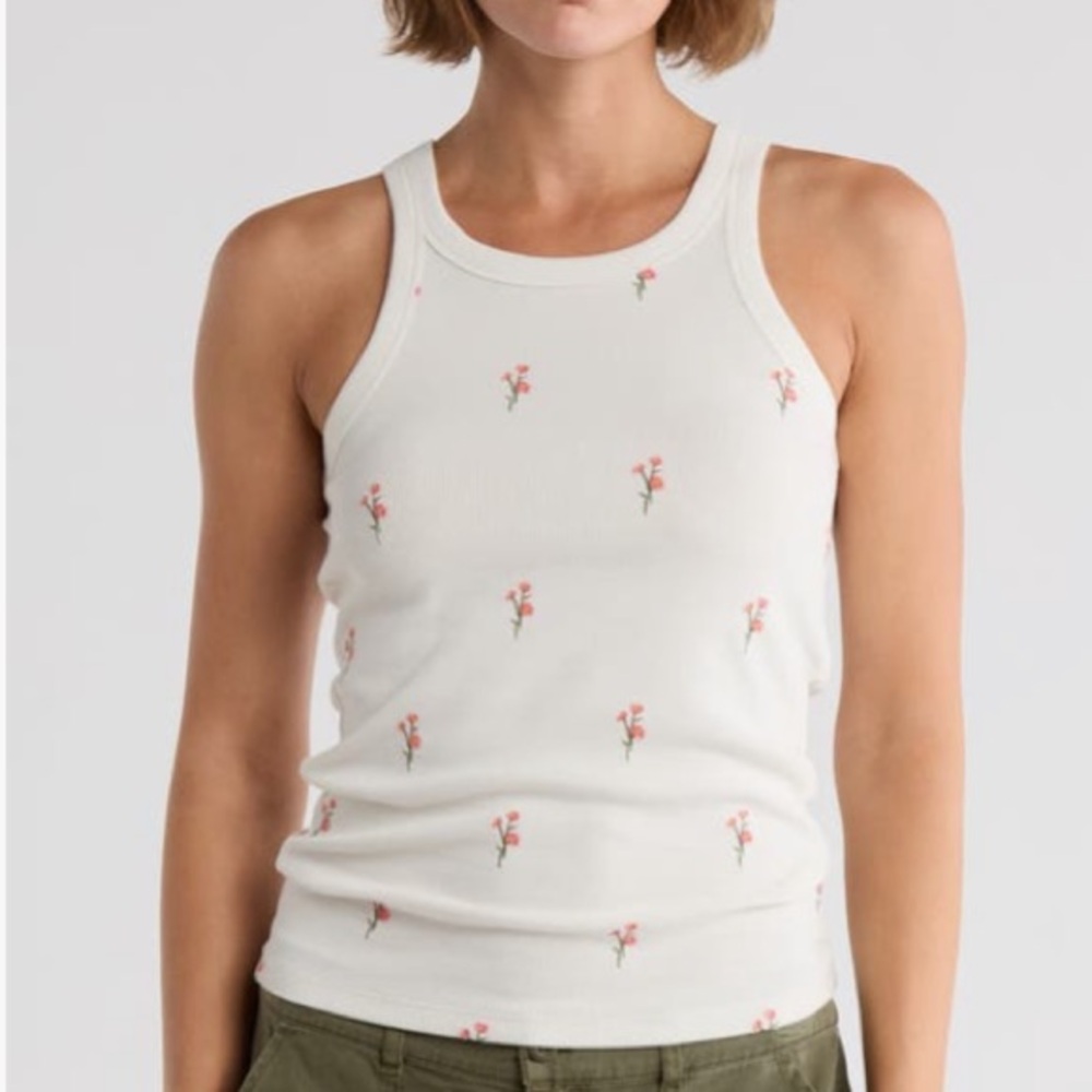 Lucky Brand Women’s Tank Top | Ribbed Heavy | Luxury Lounge Casual | Size M